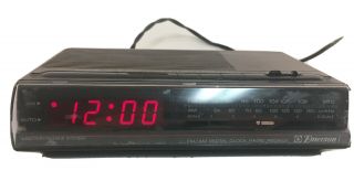 Vintage Emerson Red Led Clock Radio Model Red5521a Fr/shp