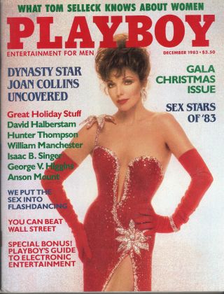 Playboy December 1983 - Gala Christmas,  Joan Collins Uncovered,  Sex Stars,  Flashdance