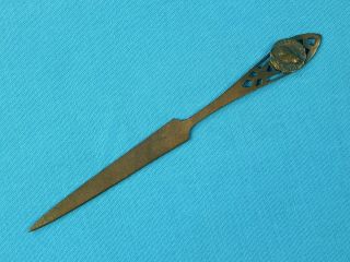 Rare Vintage Yellowstone National Park Bronze Letter Opener With Bear