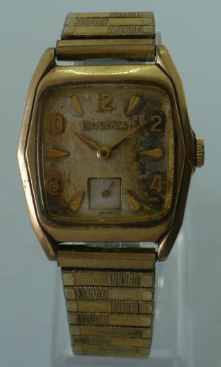 Vintage Bulova 17 Jewel Model 11af Ultra Slim Wristwatch