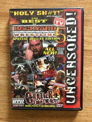 Best Of Backyard Wrestling 5: Crazier Than The Rest (dvd,  2003) Rare Oop Sleeze