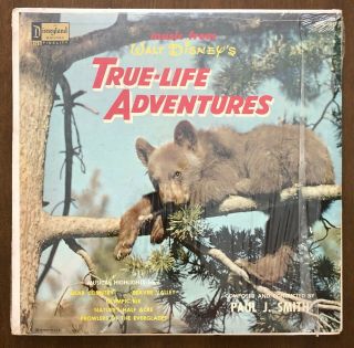 True - Life Adventures Rare Disney Soundtrack Lp Ost Paul Smith Shrink Nm