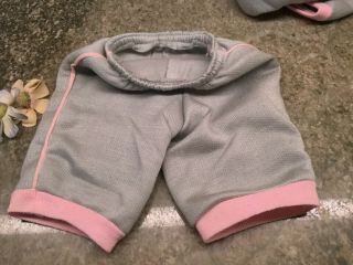Vintage Cabbage Patch Kids CPK Outfit Sweat Suit Grey Pink Trim Duck 2