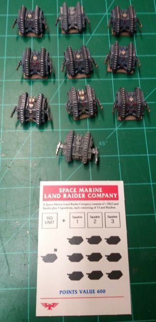 Games Workshop Epic 1992 Space Marine Land Raider Company 2 Rare & Oop