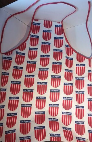Rare Vintage 1960s Dr Pepper Bbq Apron Great Color With A Cool Cloth Napkin