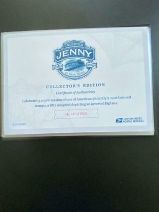 VERY RARE: Inverted Jenny USPS Collector ' s Limited Edition Set 4806 var 5