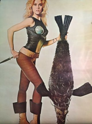 Barbarella Jane Fonda Vintage 1968 Recalled Personality Poster 29x43 Rare