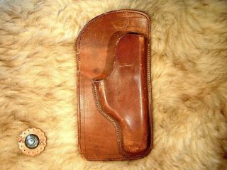 Antique Vintage Leather Pocket Holster For S&w 1913.  35 Auto