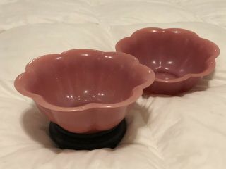 Rare Antique Chinese Peking Glass Bowls (set of 2) 2