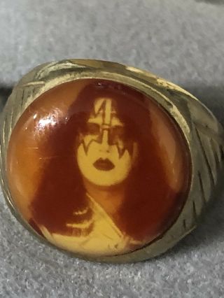 Kiss 1978 Ace Frehley ring Aucoin mega rare vintage 1st issue 6