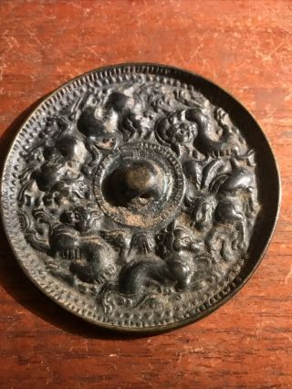 Well Preserved Ancient Chinese Ming Dynasty Bronze Mirror C.  1368 - 1644 A.  D.