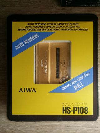 Nos,  Rare Aiwa Hs - P108 Gold Cassette Player