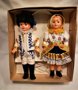 Vintage Panenky Czechoslovakian Folk Dolls In National Costumes