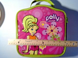 Vintage Polly Pocket Carrying Bag Travel Case Take Along Zipper Closure,  Pink