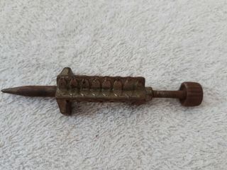 Antique Vintage Cast Iron Clamp On Stanley No.  2 Trammel Point Tool Usa