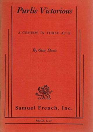 Purlie Victorious: A Comedy In Three Acts By Davis,  Ossie Paperback Antique Good