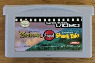 Shrek 2 Movies In 1 Nintendo Gameboy Advance Gba Video Cart Only Rare