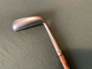 Antique Wood Hickory Shaft Smooth Face Putter Herman Barron All Vg