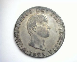 Mexico Iturbide 1823 - Mojm Silver 8 Reales About Uncirculated Extra Rare