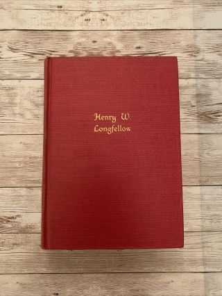Vintage 1932 The Poems Of Henry W Longfellow Hardcover Book Rare