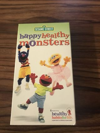 Sesame Street - Happy Healthy Monsters (vhs,  2005) Great Rare