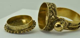 Rare Georgian 18k gold plated silver MEMENTO MORI SKULL poison ring c1790 ' s 2