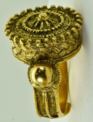 Rare Georgian 18k gold plated silver MEMENTO MORI SKULL poison ring c1790 ' s 5