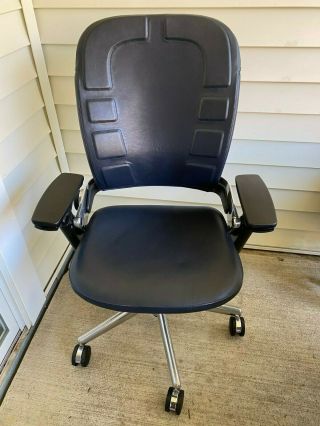 Steelcase Leap Chair Limited Very Rare Coach Edition Polished Frame