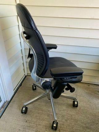 Steelcase Leap Chair Limited Very Rare Coach Edition Polished Frame 4