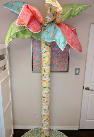 Rare One Of A Kind Large Palm Tree,  Lilly Pulitzer Fabric,  Art,  Home Furniture