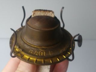 Vintage Antique 2 P&a Eagle Oil Kerosene Lamp Burner Look 3 " Fitter Chimney
