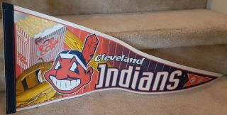 Vintage Pennant/banner Cleveland Indians 1998 Wincraft Usa Mlb Rare,