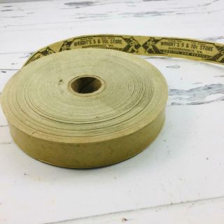 Antique Vtg Paper Label Tape - Wright 
