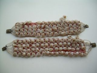 Antique Georgian/victorian Aboriginal Tasmanian Maireener Shell Bracelet X 2