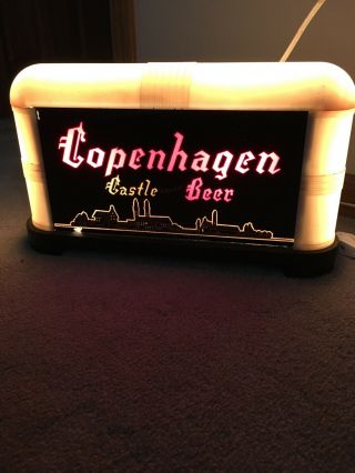 Vintage Rare 1940’s Coperhagen Castle Brand Beer Light Up Sign