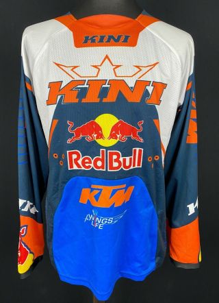 Vintage KINI Red Bull KTM Motocross Jersey 18 Monaco Men’s Size L Rare 3