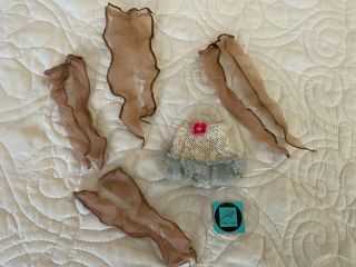 Vintage Vogue Jill Doll Lace Girdle And Garters And Four Pairs Of Stockings