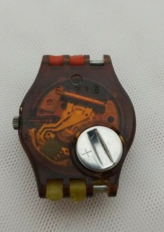Vintage 1987 Swatch Watch Blue Horizon LF100 Women ' s Watch Parts/Repair 2