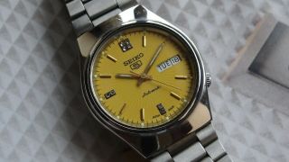 Seiko 5 Automatic 6309 Day And Date Mens Wristwatch Japan.