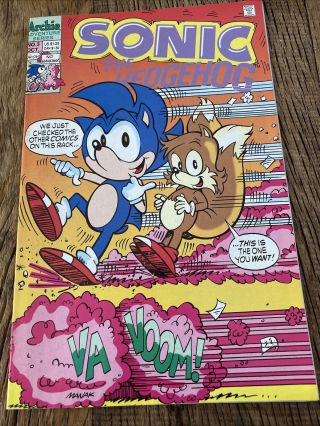 Sonic The Hedgehog 3 (1993) Archie Comics White Pages Very Rare Nm/mt Sega
