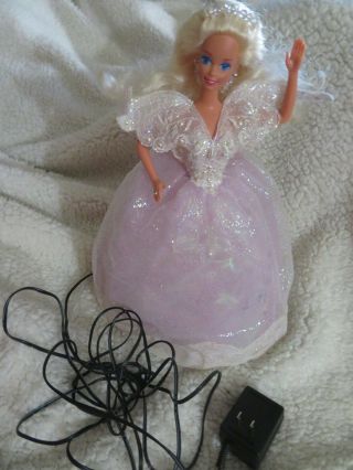 Vintage 1992 Loose Angel Lights Barbie Doll Tree Topper Night Light Nr