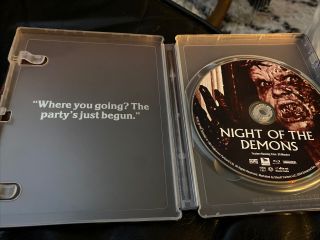 Night of the Demons Blu - ray Steelbook RARE OOP Scream Factory 3