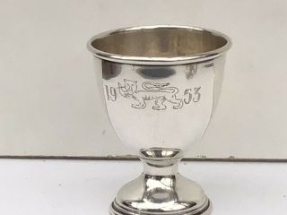 A Vintage Solid Silver Egg Cup,  Hallmarked For 1953