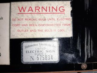 Kodak Fiber Optic Sign Vintage Rare 6