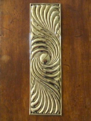 Reclaimed Brass Art Nouveau Finger Door Push Plates Fingerplate Knobs Handles