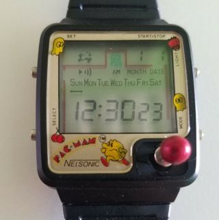 Rare 1980 1st Version Nelsonic Midway Pac - Man Pacman Game Watch