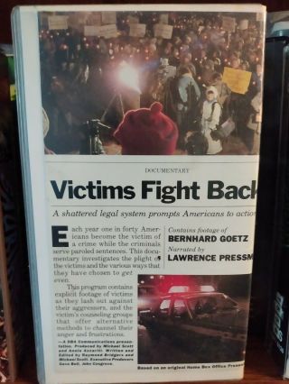 Victims Fight Back Rare VHS Tape Active Home Video Horror/Crime Documentary 1984 2