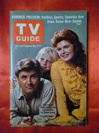Chicago May 11 1968 Tv Guide Daniel Boone Fess Parker & His Money Linda Cristal