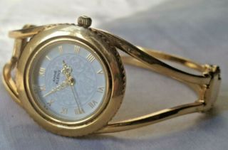 Vintage Ladies Anne Klein Ii Wrist Watch Gold Plate 2nd Hand Nurses Watch Beauty