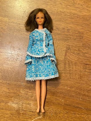 Vintage 1966 Mattel Brunette Francie Barbie Doll Bend Leg Tnt Twist N Turn Japan